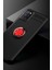 Oppo A92 Kılıf Yüzüklü Silikon Range Siyah-Kırmızı 2