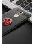 Huawei Mate 20 Lite Kılıf Yüzüklü Silikon Range Siyah-Kırmızı 2