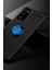 Samsung Galaxy Note 20 Kılıf Yüzüklü Silikon Range Siyah-Mavi 2