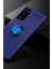 Samsung Galaxy Note 20 Kılıf Yüzüklü Silikon Range Mavi 2