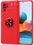 Xiaomi Redmi Note 10 Kılıf Yüzüklü Silikon Range Kırmızı 1