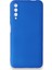 Huawei P Smart Pro / Y9S Kılıf Yumuşak Dokulu Silikon + Ekran Koruyucu Cam Mavi 1
