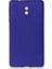 Nokia Nokia 3 Kılıf Yumuşak Dokulu Silikon + Ekran Koruyucu Cam Mavi 1