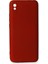 Xiaomi Redmi 9A Kılıf Yumuşak Dokulu Silikon + Ekran Koruyucu Cam Bordo 1