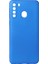 Samsung Galaxy A21 Kılıf Yumuşak Dokulu Silikon + Ekran Koruyucu Cam Mavi 1