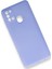 Samsung Galaxy A21S Kılıf Yumuşak Dokulu Silikon + Ekran Koruyucu Cam Lila 3
