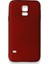 Samsung Galaxy S5 Kılıf Yumuşak Dokulu Silikon + Ekran Koruyucu Cam Bordo 1