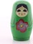Ahşap Tombul Iç Içe Matruşka Bebek Yeşil Set 4lü 1