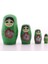 Ahşap Tombul Iç Içe Matruşka Bebek Yeşil Set 4lü 2