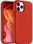 Apple iPhone 12 Pro Max Kılıf Liquid Lansman Silikon Kırmızı 1