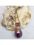 Paslanmaz Çelik, Purple Fluorıte 16X33 mm Şişe Kolye 1