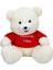 T-Shirtlü Oturan Peluş Ayı 60 cm 2