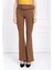 Ispanyol Paça Kemerli Örme Kumaş Pantolon PNT32439 4