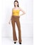 Ispanyol Paça Kemerli Örme Kumaş Pantolon PNT32439 Vızon 1