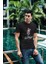 Unisex Siyah Ön Dijital Baskılı T-Shirt 1