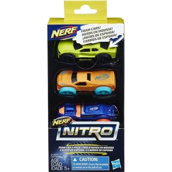 Nerf Nitro Yumuşak Araba 3lü Paket E1237