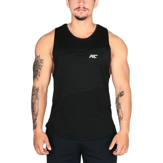 Musclecloth Elite Kolsuz T-Shirt Siyah