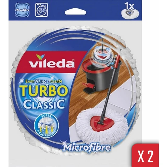 Vileda Turbo Classic Üçgen Mikrofiber Yedek Paspas 2'li Paket