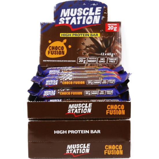 Musclestation 12LI Protein Bar (Whey & Casain) Choco Fusion