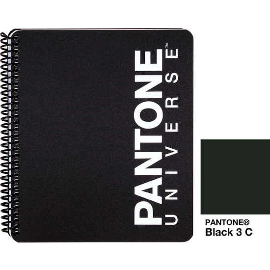 Pantone Pp Kapak Large Boy Çizgili Defter Siyah 93007-7