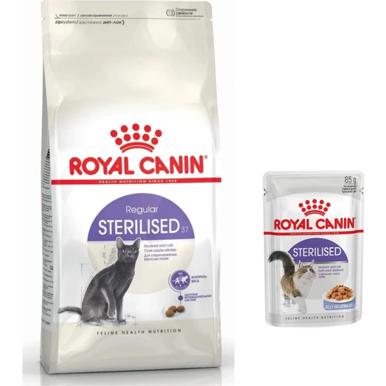 Royal Canin Sterilised 37 Kısır Kedi Kuru Maması 2 kg + 1 Adet Sterilised Kısır Kedi Yaş Maması 85 gr