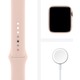 Apple Watch SE 44mm GPS Gold Alüminyum Kasa ve Kum Pembesi Spor Kordon MYDR2TU/A