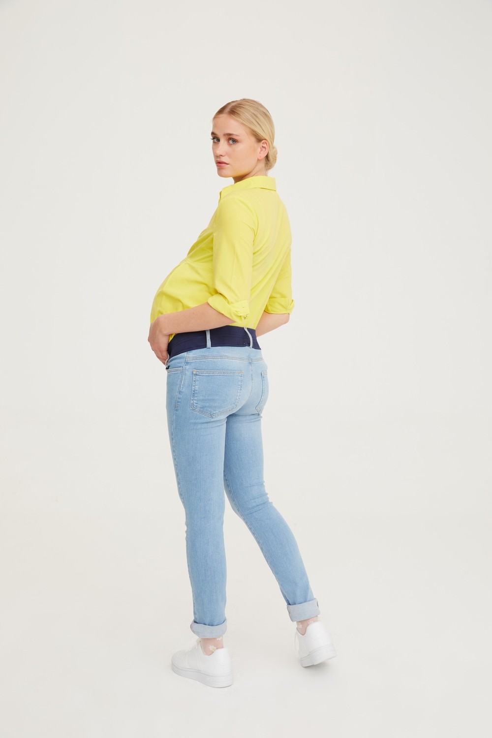 Vavien Hamile Skinny Jean Likralı Denim Pantolon Açık Mavi 1073 görsel 3