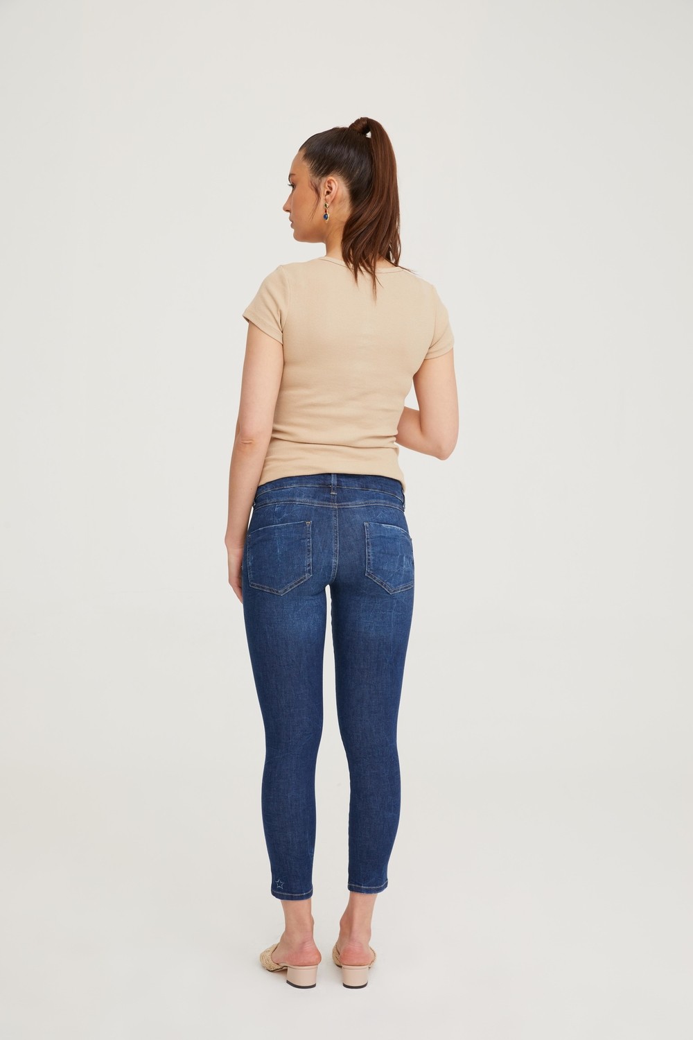 Vavien Hamile Skinny Jean Likralı Denim Pantolon Mavi 1087 görsel 4