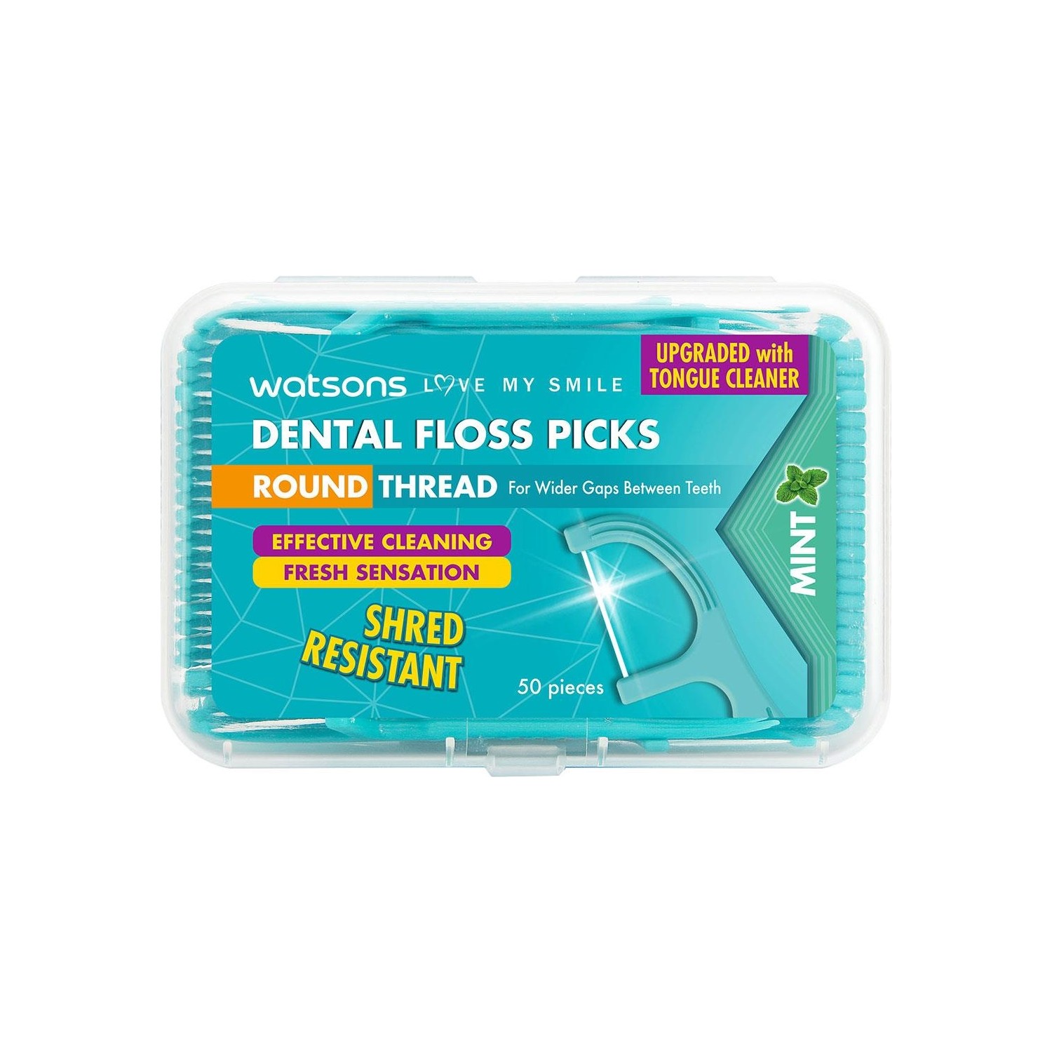 Watsons Round Thread Dental Floss Picks Mint 50 Adet Fiyatı