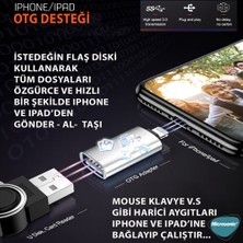 Microsonic Lightning To Otg Adapter Lightning Dişi USB Dönüştürücü Adaptör Gri