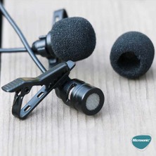 Microsonic USB Microphone, USB Girişli Yaka Mikrofonu 1.5 mt Siyah