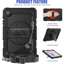 MobaxAksesuar Samsung Galaxy Tab S6 Lite 2024 P620 P610 Kılıf Defender Askılı Pars Case Fuji 13-15-17