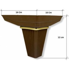 İstanbul e-Hırdavat Mobilya Koltuk Ayağı Baza Çekyat Chester Oturma Grubu Ayağı Tv Ünitesi Komidin 12 cm 1 Adet