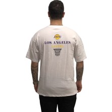 Amor Man Los Angeles Lakers Baskılı Yüzde Yüz Pamuk Oversize Güneşe Dayanıklı Trend Erkek Tshirt