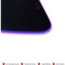 Voll  Rgb  800 x 300 mm Oyuncu Gamer Mousepad Siyah