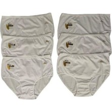 Papatya Kadın 6'lı Yüksek Bel Rahat ve Kulanışlı Modal Külot Beyaz