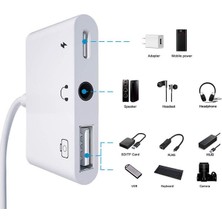 Dybox  SS-75LS 3in1 Lightning To Kulakılık ve USB Kamera Okuyucu Otg