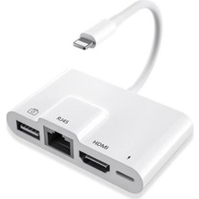 Dybox 3in1 Lightning HDMI RJ45 Otg Digital Av Adaptör Hub SS-İPHD45