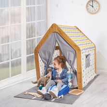 Minera Kumru Model Çocuk Çalışma Oyun Masa Sandalye Kitaplık ve Oyun Evi Seti