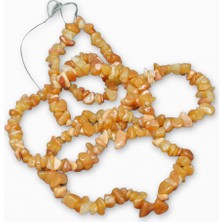 Livza Bijuteri Sarı Akik Kırık Doğaltaş Dizi