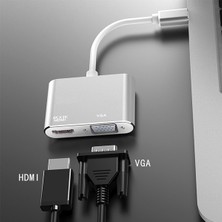 Dybox Multiport USB Type C To Hdmi+Vga Hub Çevirici Adeptör