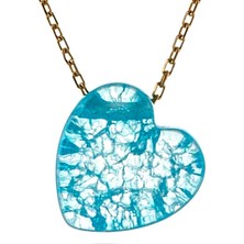 Prenses Pırlanta Kadın 14 Ayar Altın Taş Kalp Kolye