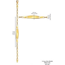 Prenses Pırlanta Çocuk 14 Ayar Altın Künye Bileklik
