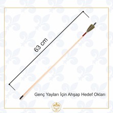 Konuralp Okçuluk Geleneksel Okçuluk - Ahşap Ok (2,5" Tüylü- 63cm) Genç Yay Oku.