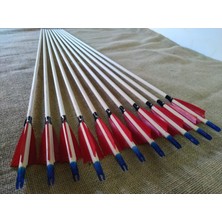 Konuralp Okçuluk Geleneksel Okçuluk - Ahşap Ok (2,5" Tüylü- 63cm) Genç Yay Oku.