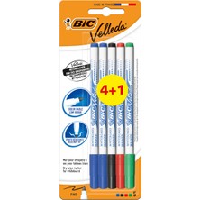 Bic Velleda 1721 Beyaz Tahta Kalemi 4+1'li Poşet