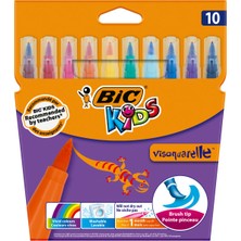 Bic Kids Visaquarelle Fırça Uçlu Keçeli Boya Kalemi 10 Renk