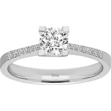 Sirius D Renk Toplam 0,64 Karat Pırlanta Tektaş Yüzük 0417R0185