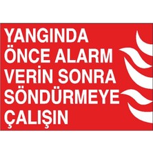 Okularenkkat Yangında Önce Alarm Ikaz Levhası