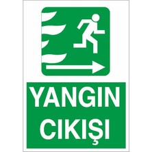 Okularenkkat Yangın Çıkışı Sağ Ok Ikaz Levhası